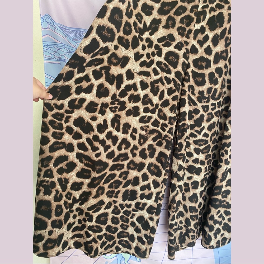 Shein Curve Animal Print Wide Leg Pants (3X)